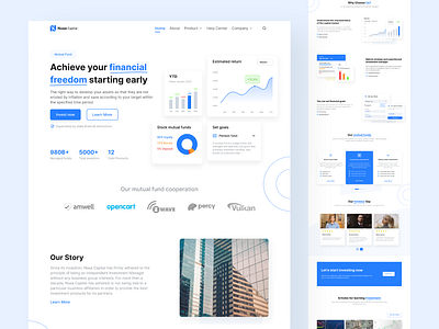 Nusa Capital - Mutual Fund Company design figma graphic design ui ui design uiux ux web design