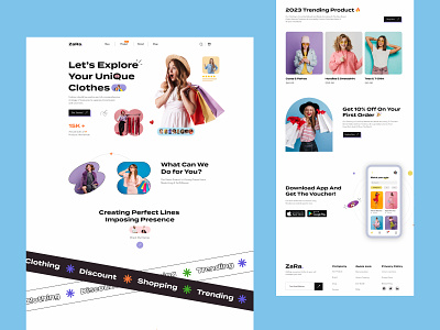 Ecommerce Landing Page - Zara animation cloth design e commerce ecommerce fashion landing page online shop online store product ui design uigenix unique ux design website woocommerce