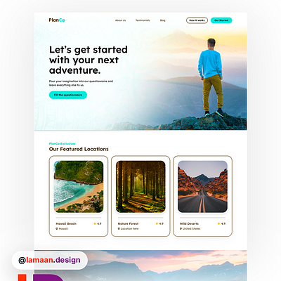 PlanCo Website Concept branding minimal ui ux web design webflow