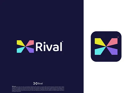 Rival Logo Design asrafuluix best logo best logo designer branding design flat icon iconic logo illustration logo logo maker minimal modern logo rival logo rival logo design techlogo technology logo topoark typography ui