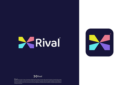 Rival Logo Design asrafuluix best logo best logo designer branding design flat icon iconic logo illustration logo logo maker minimal modern logo rival logo rival logo design techlogo technology logo topoark typography ui