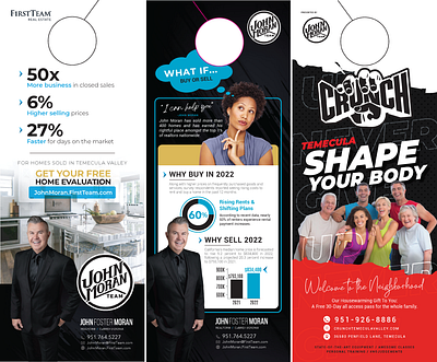 John Moran Marketing Door hangers design graphic design