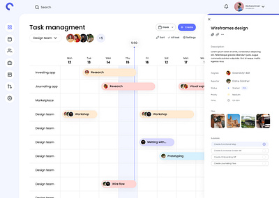 Task managment figma graphic design task manager ui