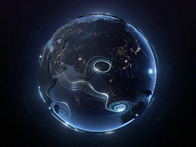 Globe network animation by Milkinside 3d agency animation branding c4d cg cgi globe illustration lines location map motion motion graphics realistic route routing team travel world