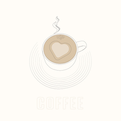 Coffee line art illustration branding design graphic design illustration vector