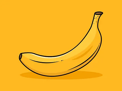 Banana 2d abdesig adobe illustrator art banana design flat flat design fruits graphic design illustration minimalistic simple