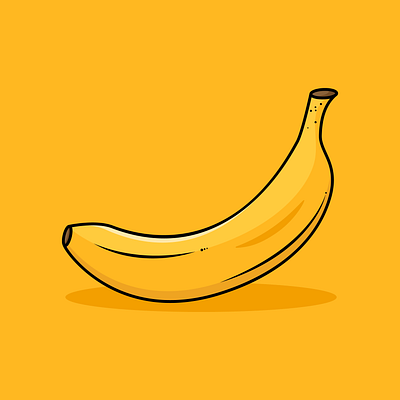 Banana 2d abdesig adobe illustrator art banana design flat flat design fruits graphic design illustration minimalistic simple