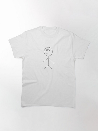 Stickman T-shirt 2d black branding graphic design illustration simple ui white