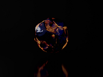 Molten Lava Sphere 3d animation motion graphics visual design
