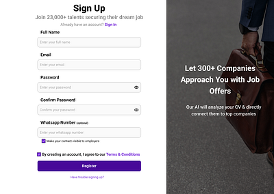 Sign-Up Page figma ui ui design ux ux design website