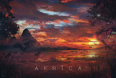 African Savanna african savanna architectural concepts artwork childhood conceptart design digital 2d digital 3d fan art illustration rachid lotf rachidlotf