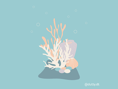 Inktober'20 - Coral design flat design flatdesign illustration illustrator logo ui vector vector art vector illustration