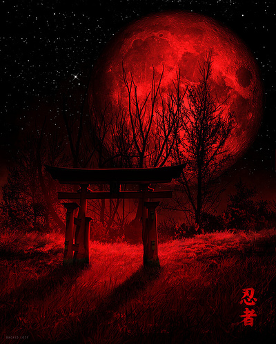 Red Moon architectural concepts artwork childhood conceptart design digital 2d digital 3d fan art illustration rachid lotf rachidlotf red moon