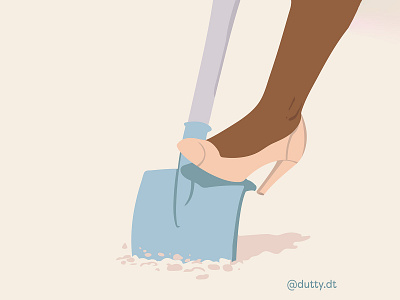 Inktober'20 - Dig design flat design flatdesign illustration illustrator logo ui vector vector art vector illustration