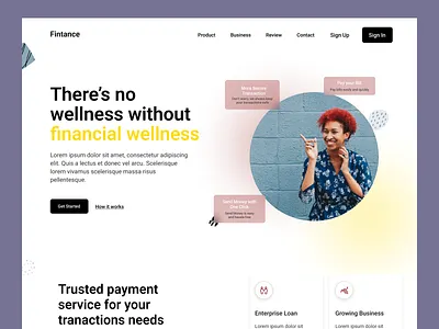 Finance Landing Page banking best shot colors design finance funding landing page landingpage design ui ux web web design webdesign website