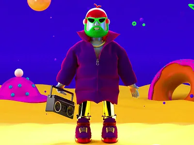 Space Yuppie 3d animation 3d art 3d character 3d illustration 3d modeling character design character modeling digital art nft nft art