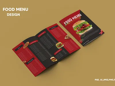 FOOD MENU/ MENU DESIGN/ MENU BOARD/ GRAPHIC DESIGNER abode photoshop adobe illustrator bifold design design food menu graphic design menu design menuboard motion graphics trifold design