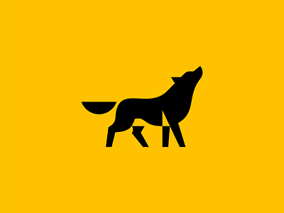 Wolf Logo branding design dog flat gaming geometric identity illustration logo mark modern negative space original premium security silhouette sports symbol vector wolf