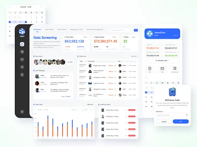 UX design of home page for background management System background management system dashboard design ui ux