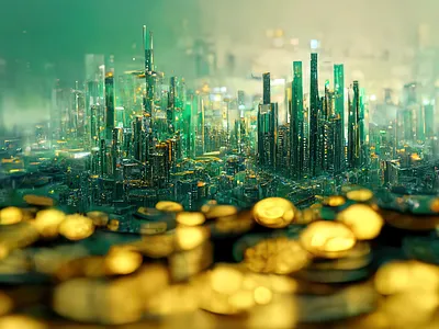 Futuristic Crypto City abstract background backgrounds city crypto design graphic graphic design texture