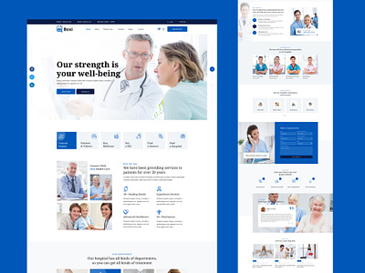 Bexi | Hospital Website corporate creative design envytheme landing page medicine web design webdesign website website design