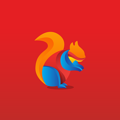 Colorful Squirrel 2d abarotoff abdesig abdesign adobe illustrator art branding colorful colorful squirrel design flat flat design gradient graphic design illustration logo logodesign