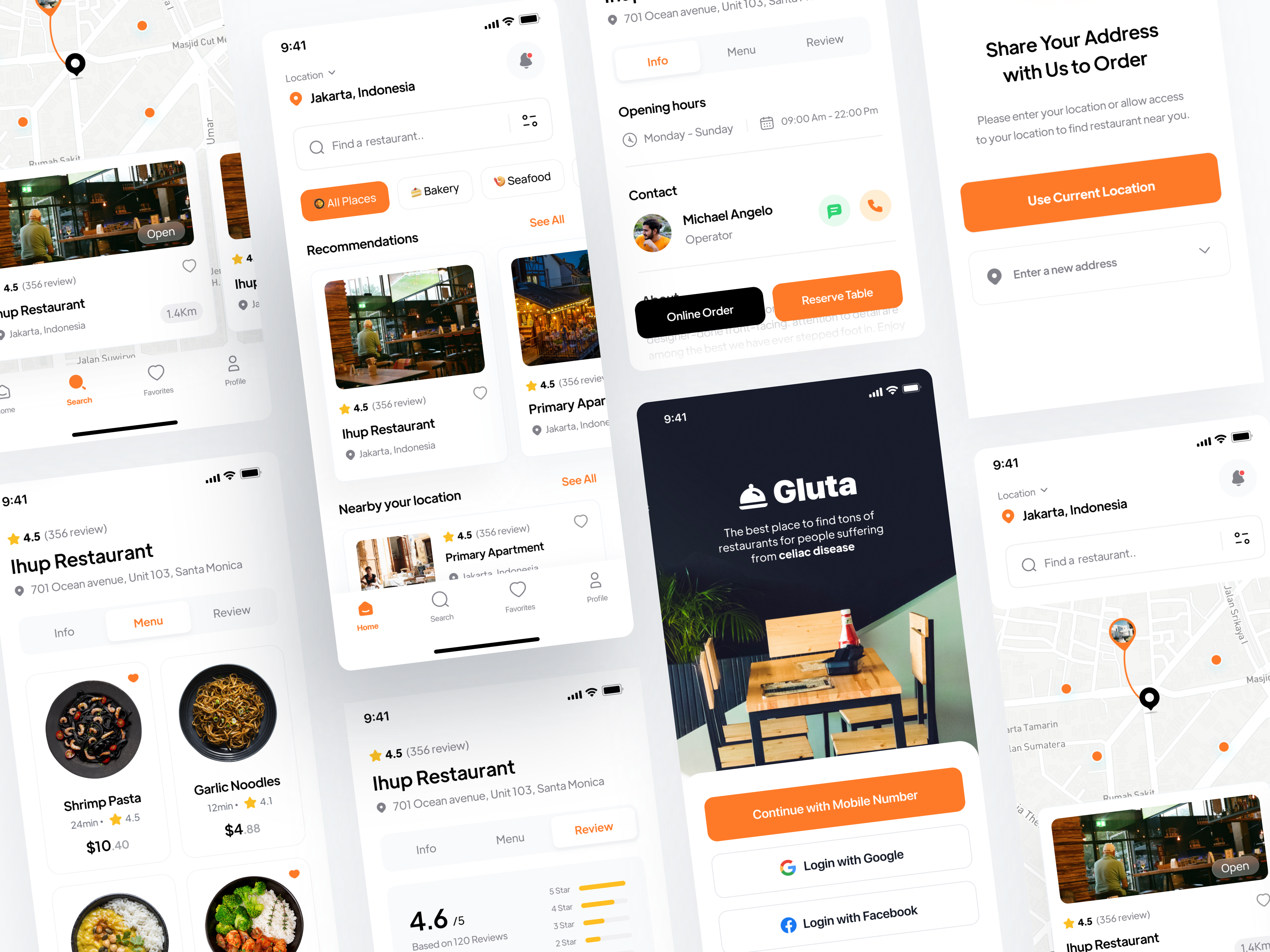 Restaurant Finder app app design app ui app ux case study design finder food app gluten gluten free maps mob design mobile design restaurant restaurant finder ui ui design uiux ux ux study
