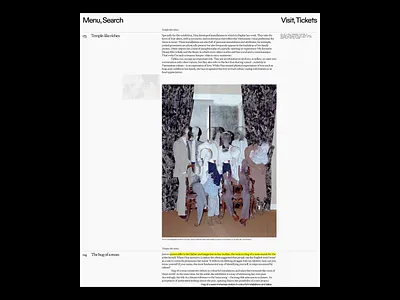 museum/article page/concept/006 art direction article design layout museum typogaphy ui ux web website