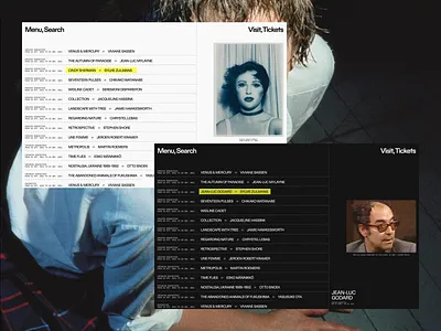 museum/exhibitions list/concept/005 art direction design layout museum typogaphy ui ux web website