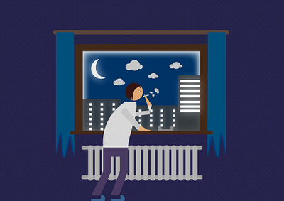 Sometimes I smoke. illustration vector