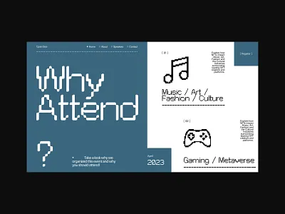 Web3 Conference composition concept conference crypto dao exploration grid layout metaverse nft pixel typography ui ux web web design web design web3 webdesign website