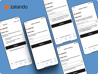 Zalando Mobile version - Sign Up Redesign app design e commerce interface mobile shop sign up signup ui ux zalando zalandoapp