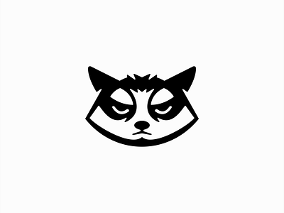 Trash Panda Logo for Sale angry animal branding cartoon cute design face fun gaming illustration logo mark mascot playful raccoon scavanger sports thief trash panda vector