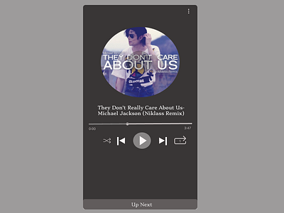 Music Player animation dark mode music player phone app simple design ui