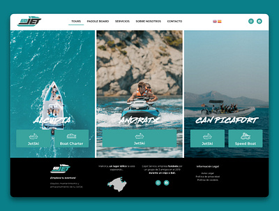 Gojet Mallorca Web Development Elementor boat charter elementor jetski mallorca minimal sea ui wordpress wordpress design