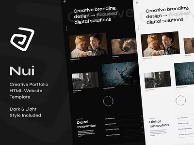 Nui - Creative Portfolio Showcase HTML Website Template css3 design html5 portfolio responsive template theme themetorium website