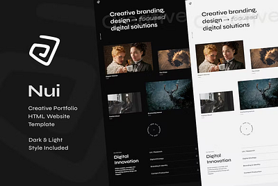 Nui - Creative Portfolio Showcase HTML Website Template css3 design html5 portfolio responsive template theme themetorium website