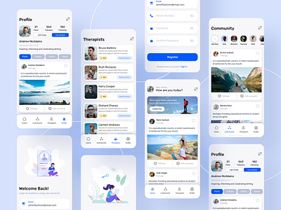 Self Therapy App Concept app design ui uiux ux