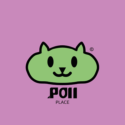 Draw Poll place - brand brand branding cat design graphic design green illustration illustrator logo nife media pink rodrigo alessander trademark