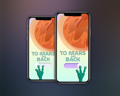 To Mars and back: splash screen app design illustration ui