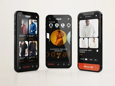 Odyah app app desing branding design ui uiux design