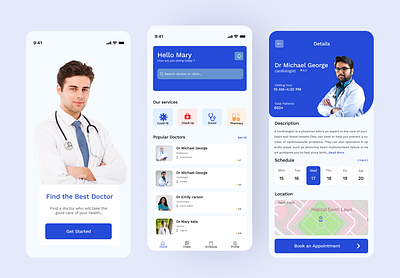 Health care - Mobile App app design design doctor app healthcare healthcare app medical app mobile app mobile design mobile ui ui ux