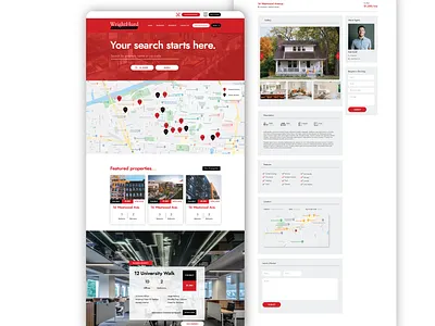 Real Estate Website design web design website xd