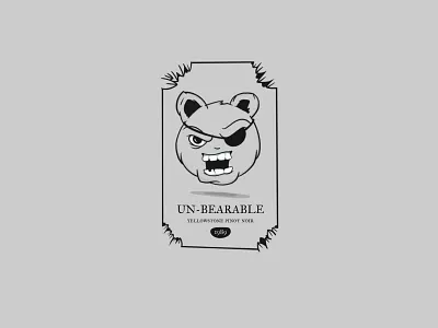 UN-Bearable Pinot wine label bear branding character design illo illustration ipad logo minneapolis mn procreate texture ui vector weeklywarmup wine wine label