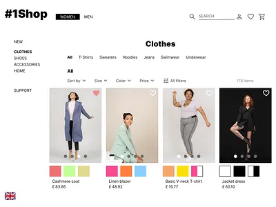 E-Commerce Shop branding dailyui design typography ui ux