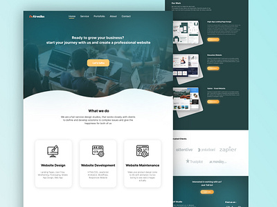 Digital Agency Landing Page design ui ux web