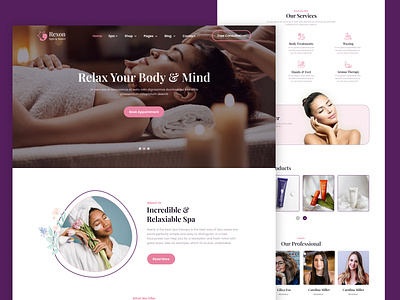 Spa & Salon Website Design beautysalon beautyspa facial massage hair styles homepage landing page massagetherapist salon spa spaandsalon spatreatment spawebsite ui ui design user experience design user interface design ux uxux web design web ui template