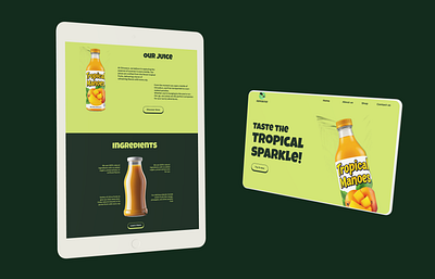 TropicalFizz animation content creators creative design design design your dream designer digital transformation figma freelance designer landing pge modern design parallax responsiveness scrolling animation small business support ui uiux usa user interface web design