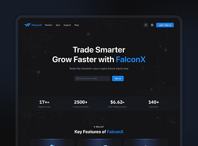 💎FalconX-Crypto Landing crypto finance landing