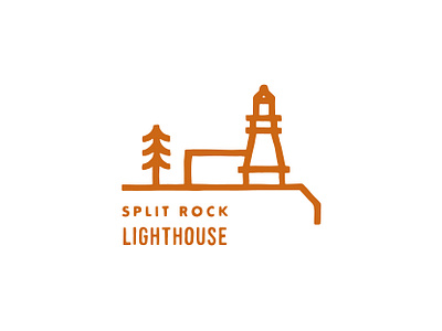 Split Rock Lighthouse bold illustration brand identity design freelance design graphicdesign graphicdesigner handmade illustration lighthouse logo mark minnesota north woods rugged thick lines typography